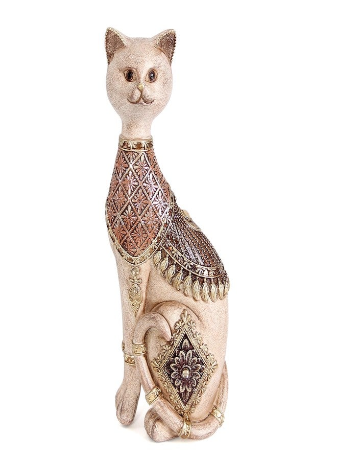 Leekung Cat Statue for Home Decor,Cat Figurine and Sculptures for Shelf Table Desk Bathroom Living Room Bedroom Decor,Vintage Home Décor Accents,Cats Art Themed Decorations,Cats Lover Gifts for Women - Image 1